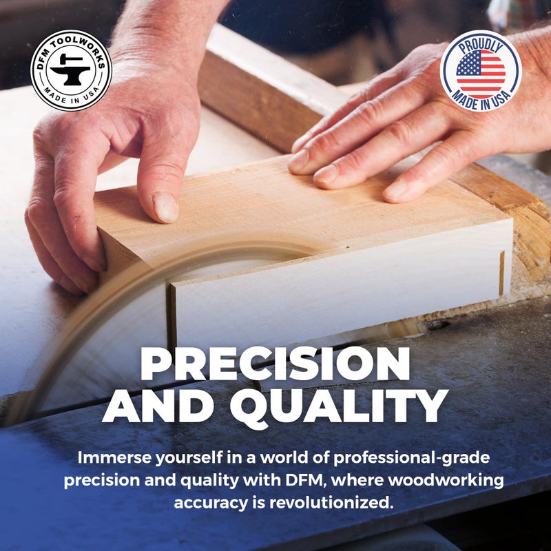 DFM Tool Works Saw Height Gauge - Precision Table Saw and Router Table Tool for Alignment and Calibration - 1/4" Wide Steps in 1/8" Increments & 1/4" Thick for Self Standing - Made in USA - Image 5